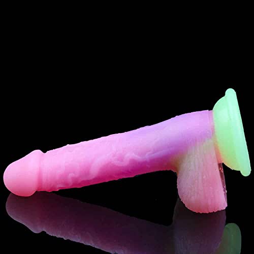Prótese Realística Colorida Neon em Silicone - 18,5 x 3,5cm
