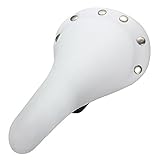  OUTERDO Retro Design Rennrad Fahrrad Sattel Fahrradsattel Fahrradsitz Niete 27 x 18.5 cm weiss