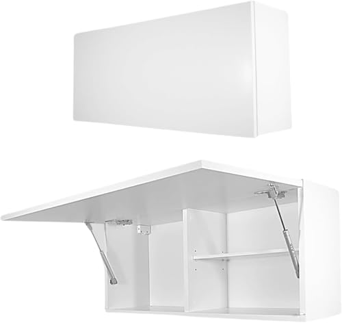 Milionmeblicom Armoire de Salle de Bain Meuble Modèle Laura Suspendue 30 x 80 x 23 cm Blanc Mat Pliable Murale Commode Moderne Chambre de Rangement...