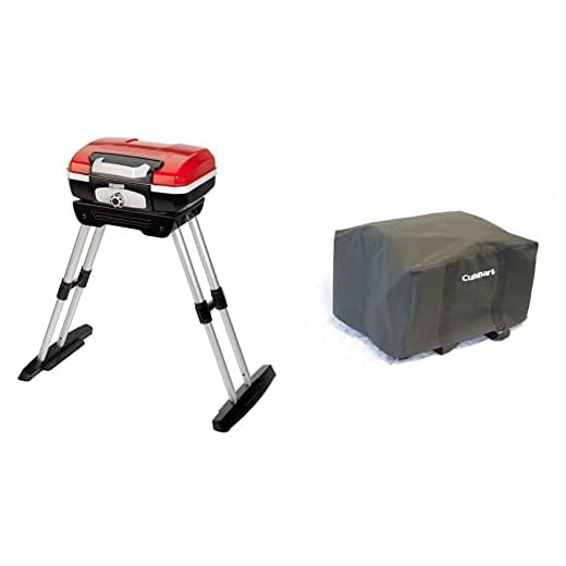 Cuisinart Portable Gas Grill with 150 sq. in. Cooking Surface and Tote Cover - Portable Tabletop Propane Grill for Camping, Tailgating