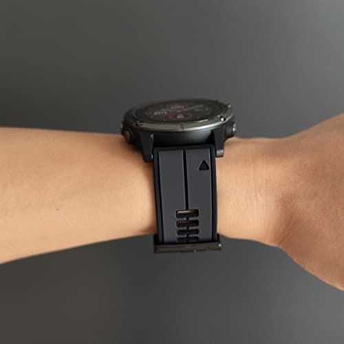 Image of Abanen Quick Fit 22mm Silicone Watch Bands for Garmin Forerunner 955 / Fenix 7 / epix 2 / Fenix 6 / Fenix 5, Soft Sport Bicolor Waterproof Wristband Strap for Gramin Instinct 2 Solar /Instinct