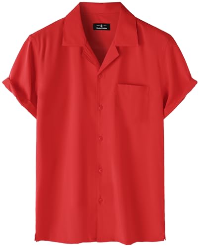 ZEROYAA Men's Regular Fit Short Sleeve Button Down Shirts Wrinkle Free Summer Lightweight Tops with Pocket2