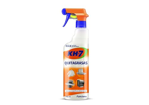 KH-7 Quitagrasas, Desengrasante | Elimina sin esfuerzo la Grasa y Suciedad | Aplícalo en la Cocina, Ropa, Exterior o Vehículos | Apto para todas las Superficies y Tejidos | Pulverizador 715ml