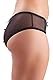 Orion Ouvert-Slip - verführerische Panty für Frauen, mit Öffnung im Schritt, floralen Spitzen-Details, verzierter Bund, figurbetont, schwarz