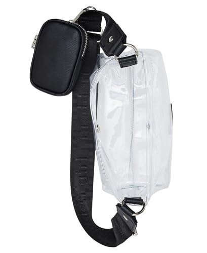 Bolso tote transparente de Madden Girl, negro, talla única miniatura 5
