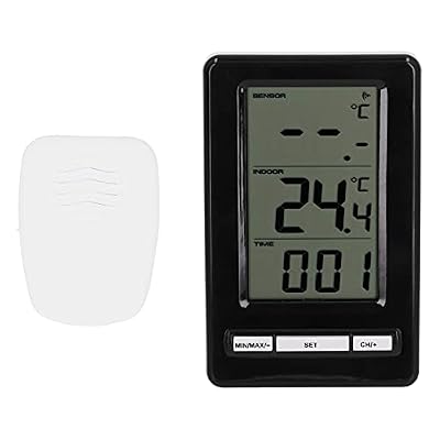 Wireless Indoor Outdoor Thermometer with High Precision Sensor, Large LCD Display, 100m Range, Weather Station for Home, Office, Greenhouse