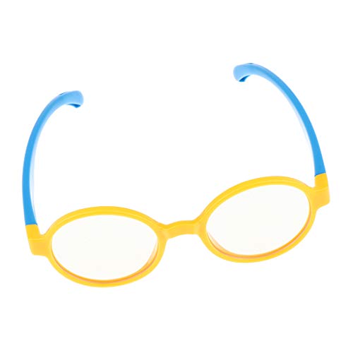 Serenable Kid Blue Light Glasses Com Strap Computer E Gamer Eyewear Anti UV Glasses - Amarelo + Azul