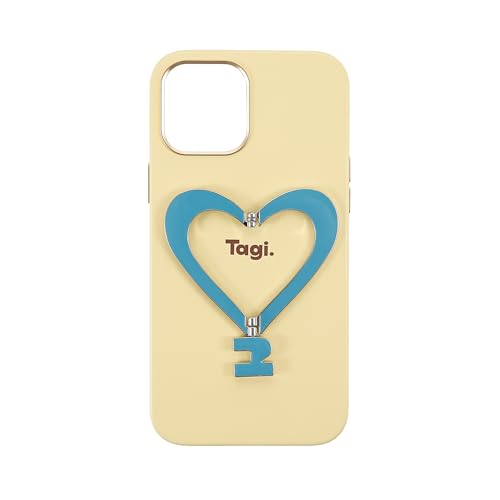 Coque cœur en cuir pour iPhone 15 Pro Tagi, l'accessoire Happy Butter idéal en terrasse