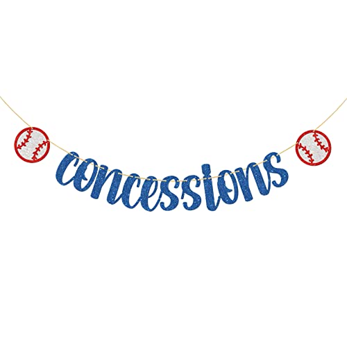 Dalaber Baseball Concessions Banner, Sports Themed Baseball Decoration for Party Favors Baseball Birthday Party Supplies, Baby Shower Sports Themed Pennant Decoration
