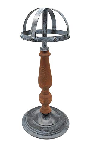 Porte-chapeaux rustique en bois véritable et métal robuste Owlgift - 2