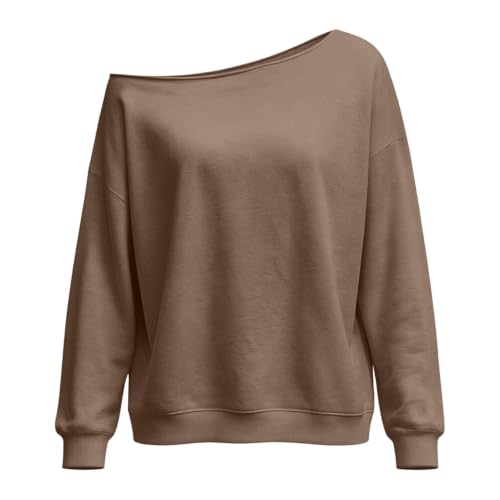 Off the Shoulder Tops for Women Oversized Long Sleeve Pullover Sweatshirts - image 4