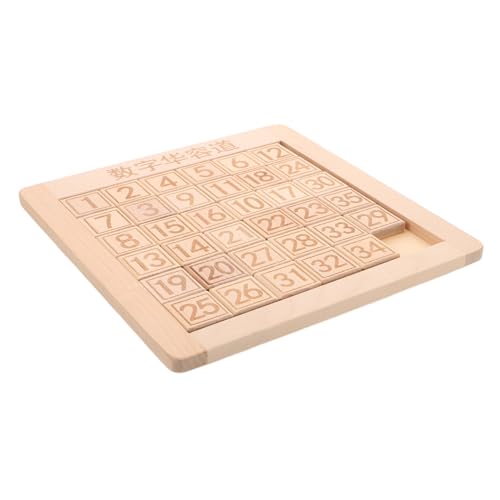 Puzzle coulissant chiffres bois portable pour s'amuser à l'école et durant les fêtes