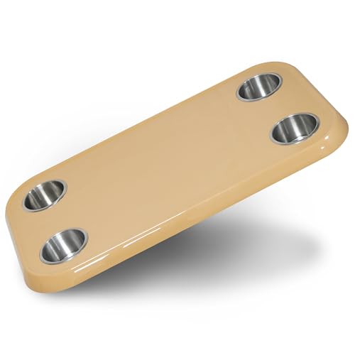 Taupe Luxury Pontoon Boat Tabletop - Mount Any Table Post Bracket to the Underside of the Top - No-Wobble Pontoon Table Flush Mount Design - Universal Mounting Plate Included – Available in 6 Colors