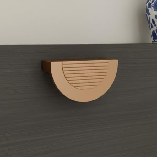 Image of VEZEL Aluminium Knobs for Cabinet /Drawer Knobs /Wardrobe Handle - Modern Cabinet Pull for Wardrobe, Drawer & Furniture, PVD Rose Gold, 32mm - Pack of 1-| 3 Years Warranty |