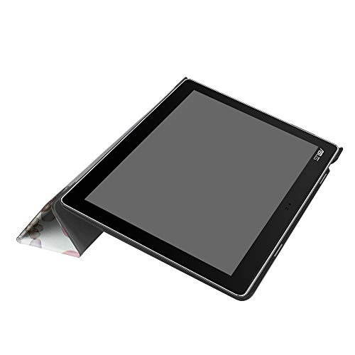 For Asus Zenpad 10 Z300, Z300Cx, Z300C, Z300Cg, Z300Cl, 10S Z301Ml, Z301Mfl, P023, Z300M, Z301M, P00C 10.1" Ultra Slim Folio Stand Sleep/Wake Up Leather Case Lightweight Smart Cover (Flower Group) #TOP6