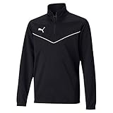 Puma Kinder teamRISE 1/4 Zip Top Jr Pullover, Black White, 176