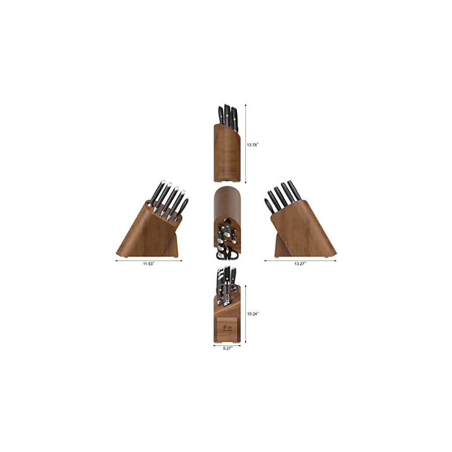Cangshan L Series 7-Piece Cleaver Knife Block Set, Forged German Steel, Black, 1027112