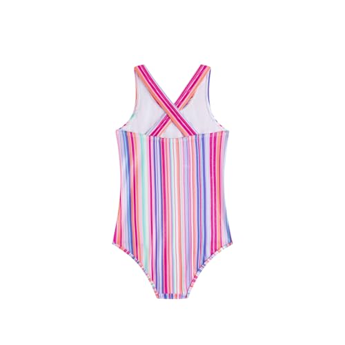LIZENS Girls One Piece Swimwear with Cross Strap Design Colorful Swimsuit for Kids2