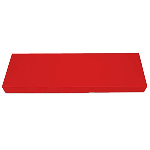 SuperKissen24. Matelas Coussin Dossier pour Palette Canapé Appui 120x40 - Intérieur/Extérieur - imperméable - Mousse - Rouge Cover