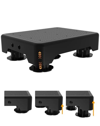 Image of Adjustable Step Stool for Adults, Toddler Step Stools, 660 LBS Capacity Non-Slip Safety Step Platform for Elderly, Portable Stair Assist for Cars, Bedside, Kitchen, and Shower, Black