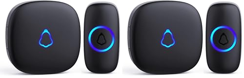 SECRUI Wireless Doorbell, Easy installation, Waterproof, Adjustable Volume, 58 Chimes, Colorful LED, 1000Ft Range, M520+ - Detailed View