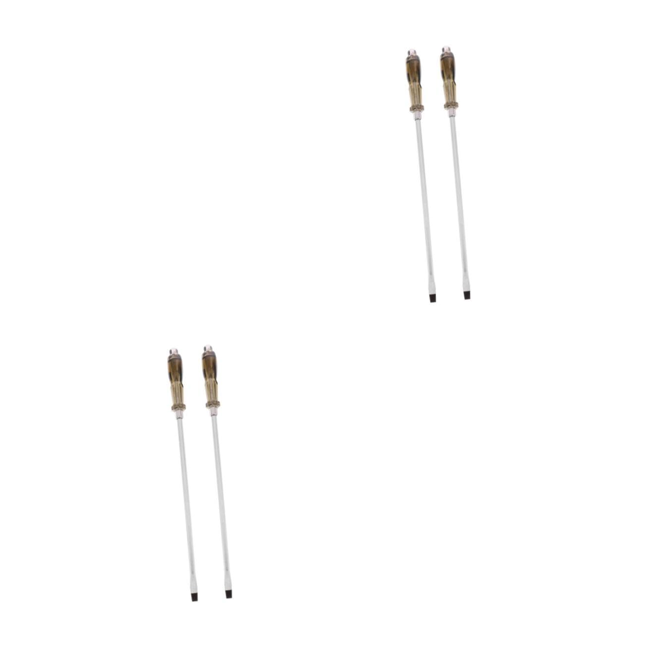SHINEOFI 2 Set Cacciavite Magnetico Cacciaviti Testa Piatta Avvitatore Cacciavite Per Auto Strumento Di Riparazione Domestica Acciaio Cromo Vanadio Silver 2 Pezzi * 2