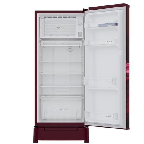 Image of Whirlpool 192 L 4 Star Direct-Cool Single Door Refrigerator with Base Drawer (215 IMPC ROY 4S Wine PEONY-Y, Red, 2026 Model)
