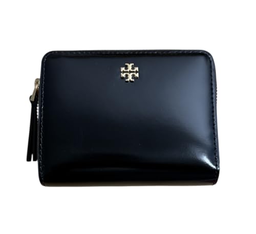 Tory Burch Women's 149910 Emerson Patent Mini Zip Around Wallet (Black)
