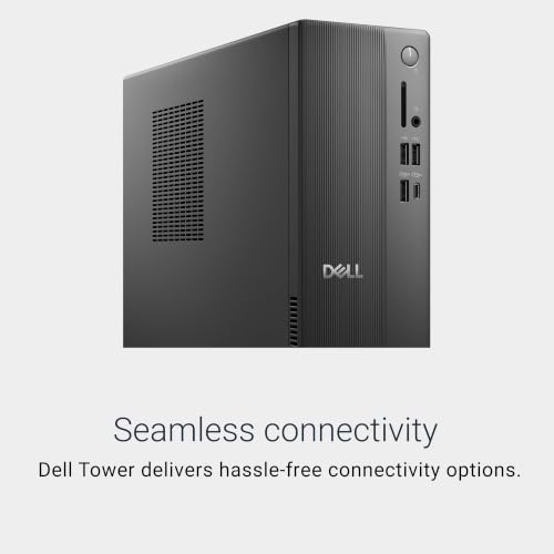 Image of Dell Slim Desktop ECS1250 - Intel Core Ultra 5-225 Processor, UHD Graphics, 16GB Memory, 512GB M.2 SSD, Windows 11 Home, Onsite+Migrate Service with Microsoft 365 Personal (1 Year)