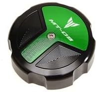 F for Yamaha MT09 MT-09 SP 2021-2022 Motorcycle Front Rear Fluid Cylinder Master Reservoir Cover Y (Color RBC Green)