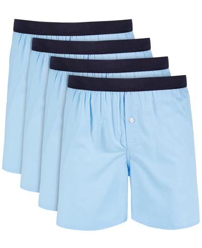 Club Room Mens 4 Pack Regular fit Boxer Shorts Underwear Large Blue Solid