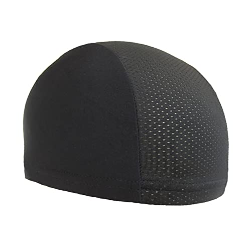 Glomora Black Helmet Liner Cap,Lightweight Mesh Under Helmet Cycling Motorcycle Hard Hat Sweat Liner for Men Women for Cycling (Black)