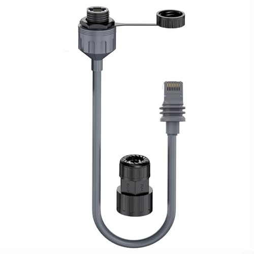 Mini adattatore Ethernet impermeabile per Starlink Standard e Mini Boards Router per RJ45 Accoppiatore Rame privo di ossigeno 8 core Velocità di trasmissione 1 GMbps Grigio 0.5 m