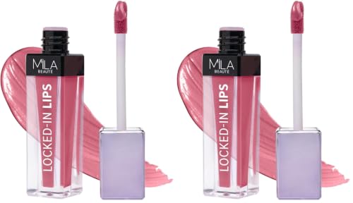 Image of Mila Beaute Locked In Lips Transfer Proof Liquid Lipstick | Lasts Upto 12 Hrs. | Highly Pigmented and Hydrating | Transfer Proof Formula with Hyaluronic Acid | Smooth Glide Application - (Cotton Candy, 4.5 ml)