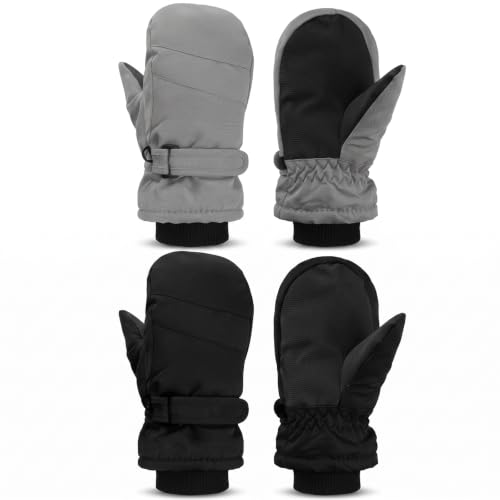 Image of SATINIOR Kids Snow Mittens Waterproof Winter Ski Gloves Warm Thicken Snow Gloves for Girls Boys