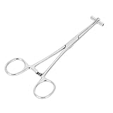 YUMILI Piercing corporal de acero inoxidable 316L – Pinzas profesionales para oreja, labio, ombligo y nariz, esterilizables al calor y sin deformación (15,2 cm)