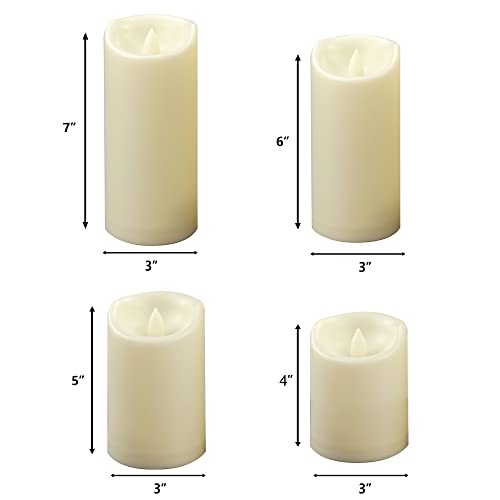 Velas de pilar sin llama de plástico blanco que no se apagan con el viento 2