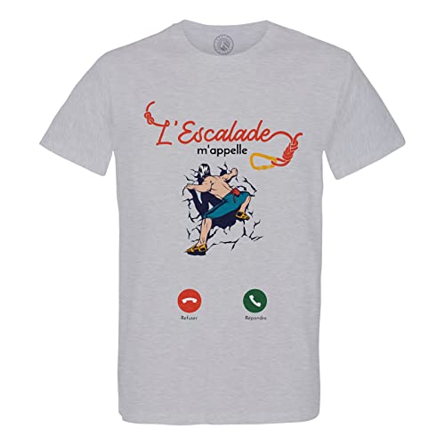 T-Shirt l'Escalade m'Appelle en Coton Bio : Vivez Votre Passion du Sport Outdoor