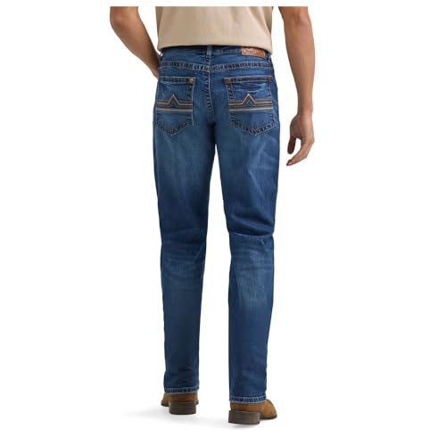 Wrangler Rock 47 Men's Slim Straight Leg Jean - Tynecastle (US, Waist Inseam, 38, 32, Blue)