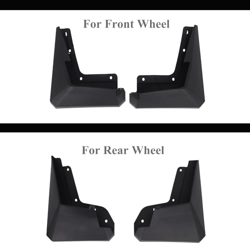 Image of Mud Flaps Splash Guards Compatible with Tesla Cybertruck 2024 Front & Rear Mud Flaps Set of 4 No Need to Drill Holes