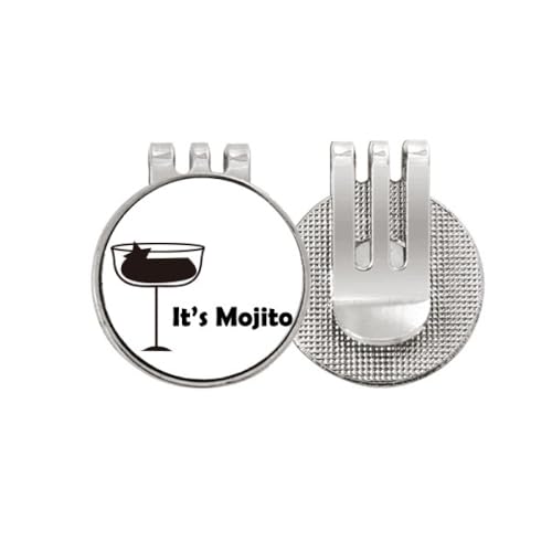 Marqueur de balle de golf design Mojito chapeau émail magnétique