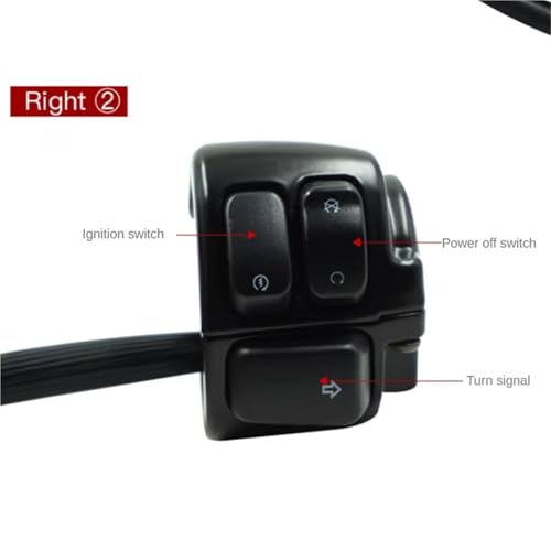 Interrupteur clignotant moto pour commande de guidon Dyna XL883 - 2