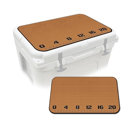 USATuff SeaDek EVA Mat Cooler Pad fits YETI 45 Tundra | Peel & Stick Application | Non Slip Comfort Accessories - 20" Fish Measuring Ruler (Mocha-Black)