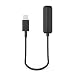 Trianium Headphone Adapter Lightning to 3.5mm Audio Jack with Music Controller Compatible for iPhone X 8 7 6 6s Plus, iPhone SE 5 5S, iPad Mini Air Pro (Black)