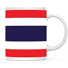 Andaz Press 11oz. Country Flag Coffee Mug Gift, Thailand, 1-Pack, Olympics Party World Cup Soccer Futbol Football Fan Gifts for Him or Her