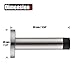JQK Door Stopper, 304 Stainless Steel Thicken 1mm Sound Dampening Door Stop Bumper Wall Protetor 2 Pack, Brushed, DSB5-BN-P2