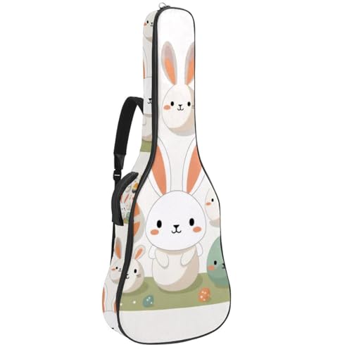 Housse de guitare imperméable avec compartiment accessoires motif Pâques