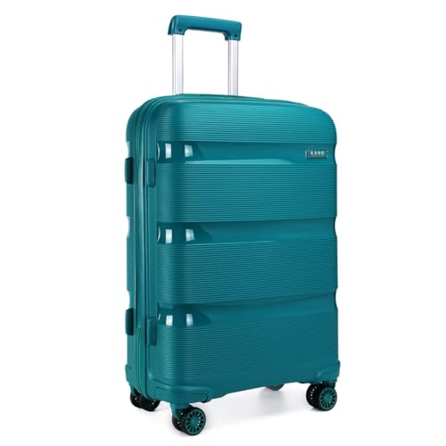 KONO Handgepäck Koffer Trolley 55cm Reisekoffer mit TSA Schloss und 4...