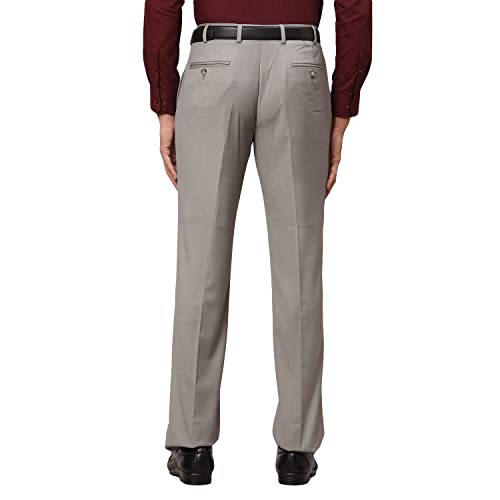 Image of Park Avenue Regular Men's PLEATLESS Smart FIT Light Grey Formal Trouser