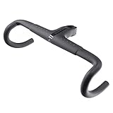 KBBKIC Manillar De Bicicleta De Carretera, Manillar De Bicicleta Integrado De Fibra De Carbono Reduce La Resistencia Parte De Bicicleta Doblada Manillar De Ciclismo De Enrutamiento Interno De 28,6mm